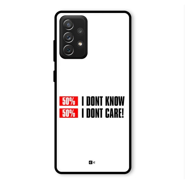 D Dont Know Glass Back Case for Galaxy A72