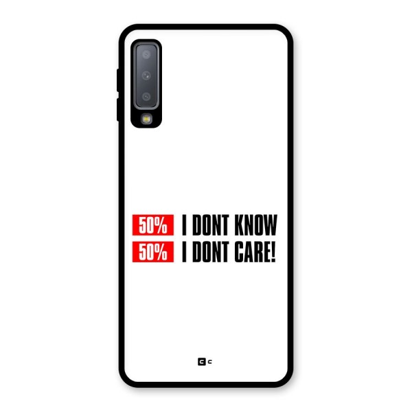 D Dont Know Glass Back Case for Galaxy A7 (2018)