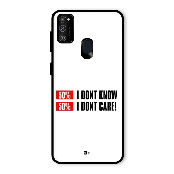 D Dont Know Glass Back Case for Galaxy M21