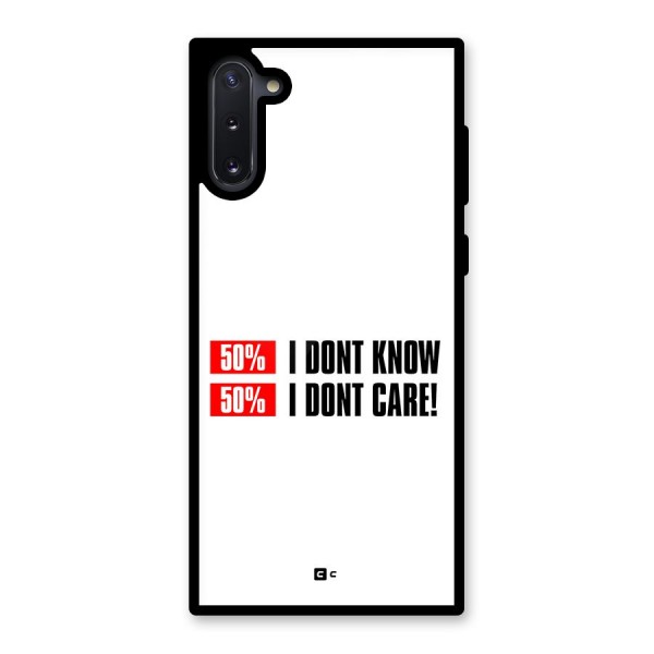 D Dont Know Glass Back Case for Galaxy Note 10