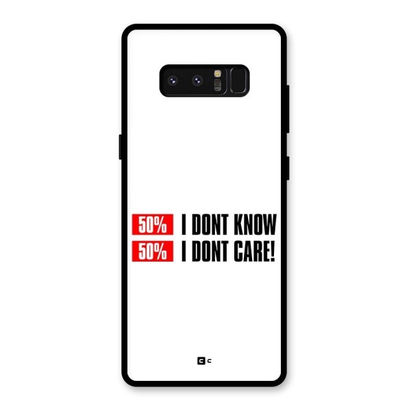 D Dont Know Glass Back Case for Galaxy Note 8