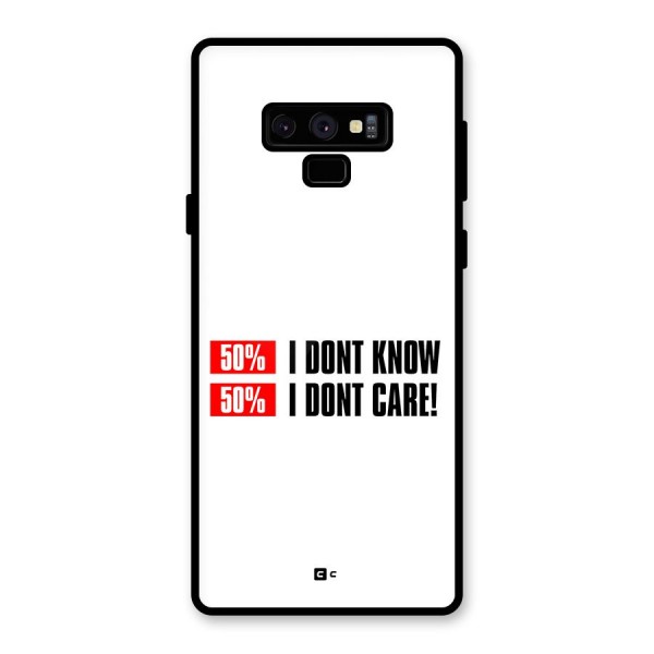 D Dont Know Glass Back Case for Galaxy Note 9