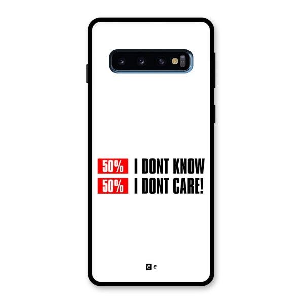 D Dont Know Glass Back Case for Galaxy S10