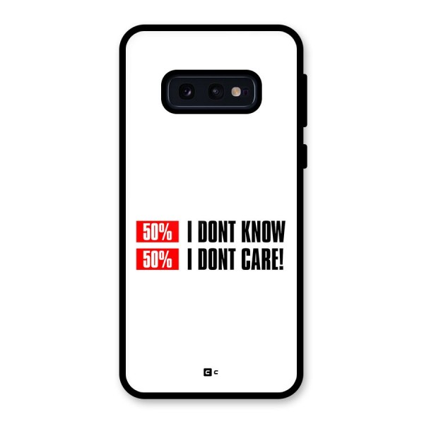 D Dont Know Glass Back Case for Galaxy S10e