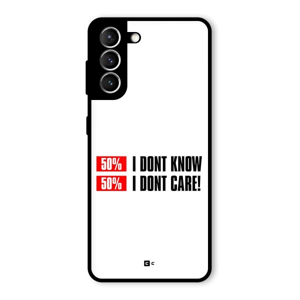 D Dont Know Glass Back Case for Galaxy S21 5G