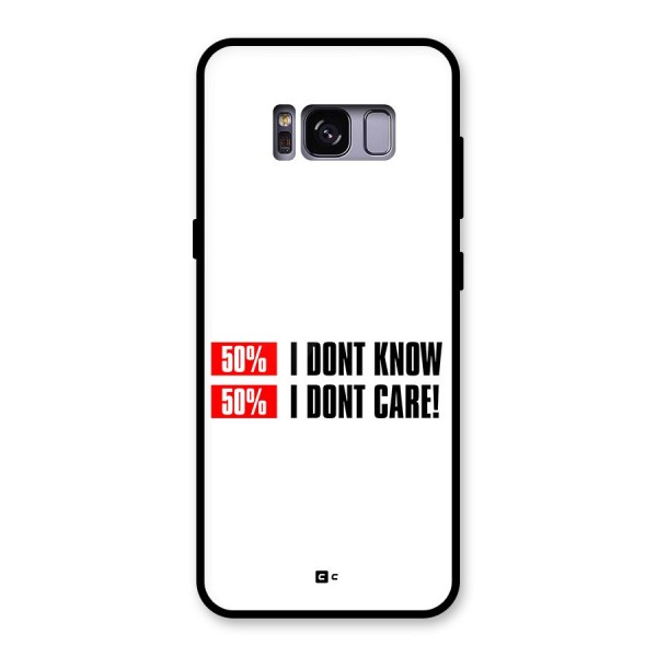 D Dont Know Glass Back Case for Galaxy S8