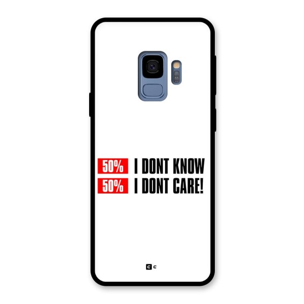 D Dont Know Glass Back Case for Galaxy S9