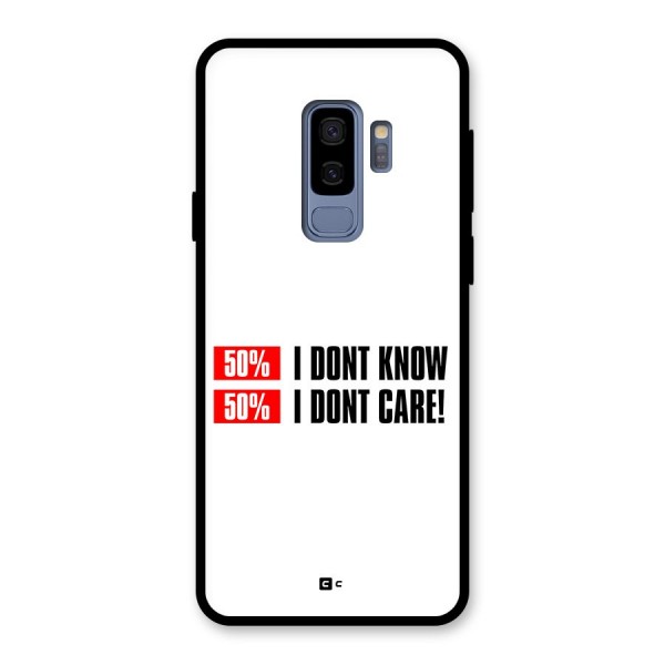 D Dont Know Glass Back Case for Galaxy S9 Plus