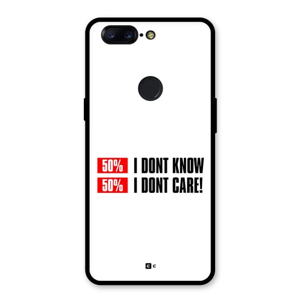 D Dont Know Glass Back Case for OnePlus 5T