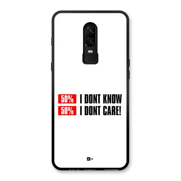 D Dont Know Glass Back Case for OnePlus 6