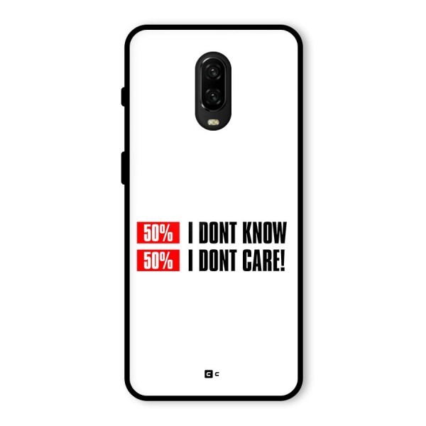 D Dont Know Glass Back Case for OnePlus 6T