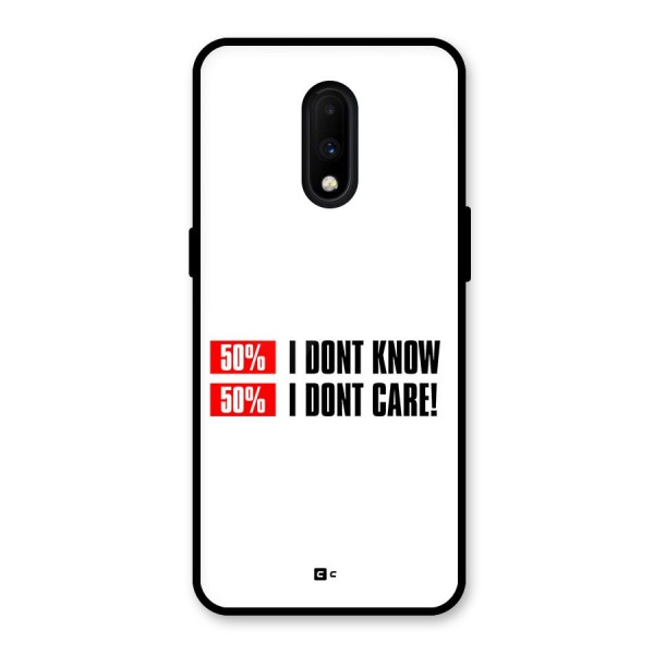 D Dont Know Glass Back Case for OnePlus 7