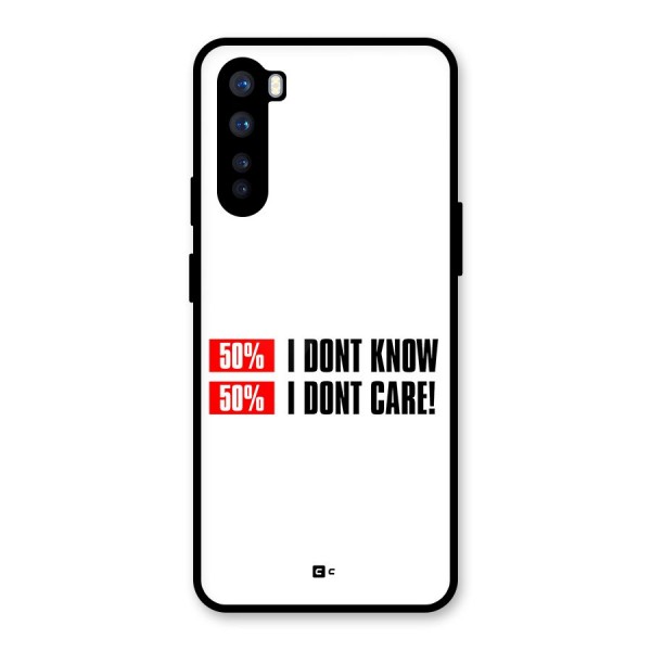 D Dont Know Glass Back Case for OnePlus Nord