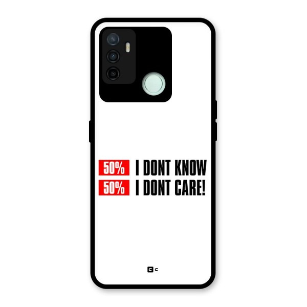 D Dont Know Glass Back Case for Oppo A53