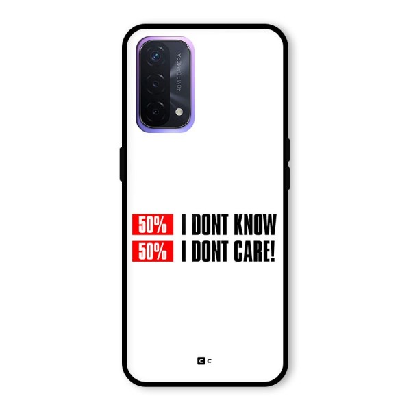 D Dont Know Glass Back Case for Oppo A74 5G