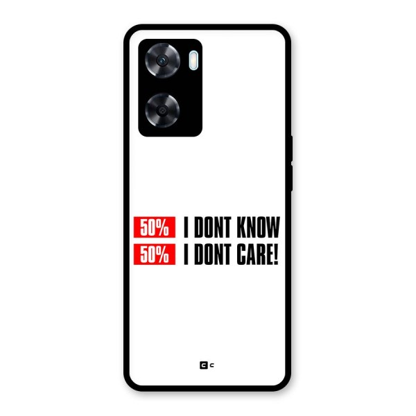 D Dont Know Glass Back Case for Oppo A77