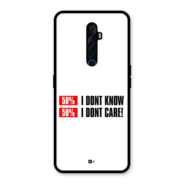 D Dont Know Glass Back Case for Oppo Reno2 F