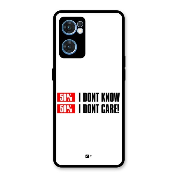 D Dont Know Glass Back Case for Oppo Reno7 5G