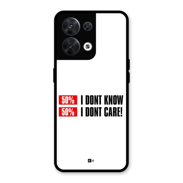 D Dont Know Glass Back Case for Oppo Reno8 5G