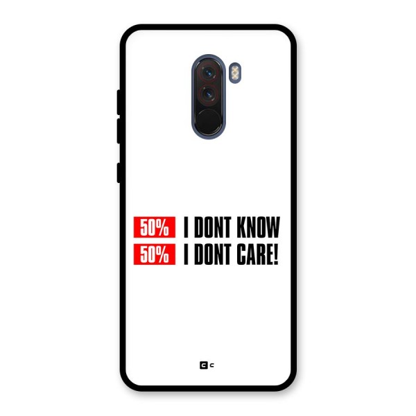 D Dont Know Glass Back Case for Poco F1