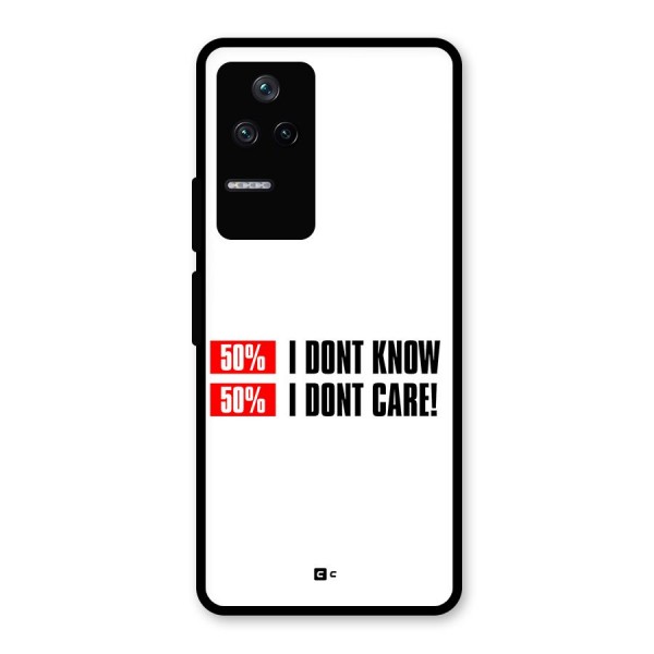 D Dont Know Glass Back Case for Poco F4 5G