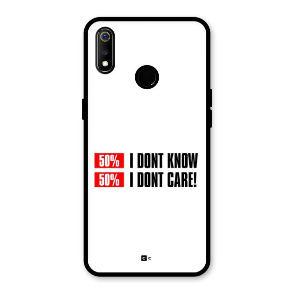 D Dont Know Glass Back Case for Realme 3