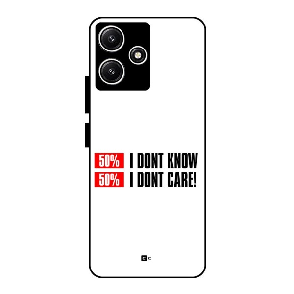 D Dont Know Glass Back Case for Redmi 12 5G