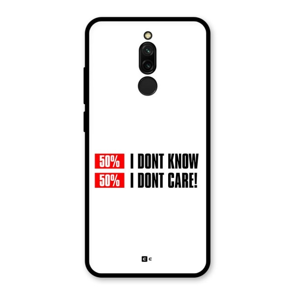 D Dont Know Glass Back Case for Redmi 8