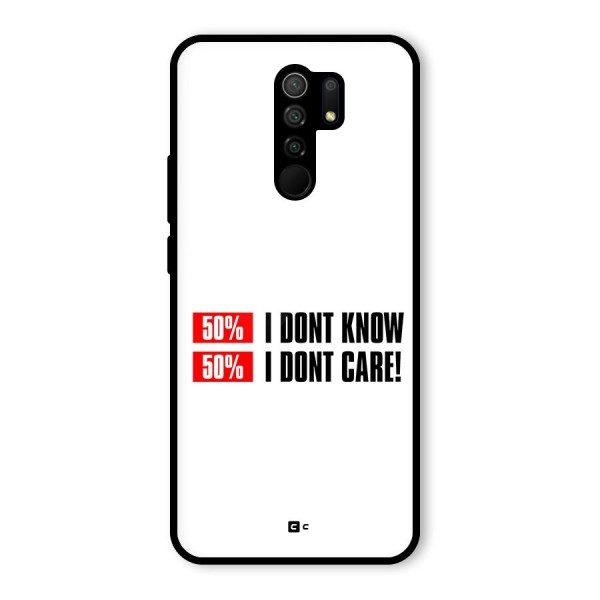 D Dont Know Glass Back Case for Redmi 9 Prime