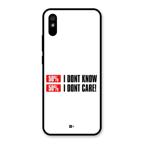 D Dont Know Glass Back Case for Redmi 9i