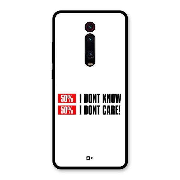 D Dont Know Glass Back Case for Redmi K20 Pro