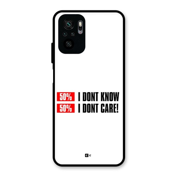 D Dont Know Glass Back Case for Redmi Note 10