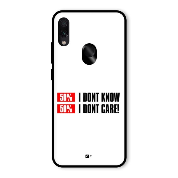 D Dont Know Glass Back Case for Redmi Note 7