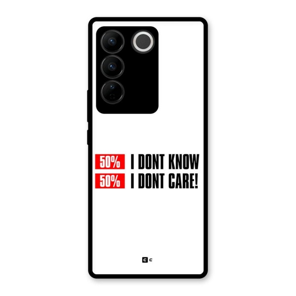 D Dont Know Glass Back Case for Vivo V27 Pro