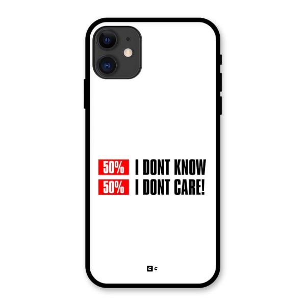 D Dont Know Glass Back Case for iPhone 11