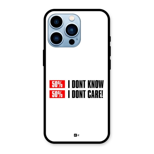 D Dont Know Glass Back Case for iPhone 13 Pro