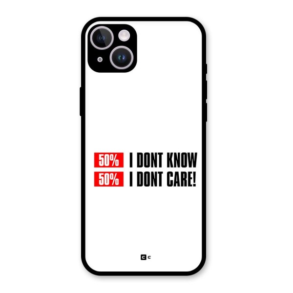 D Dont Know Glass Back Case for iPhone 14 Plus