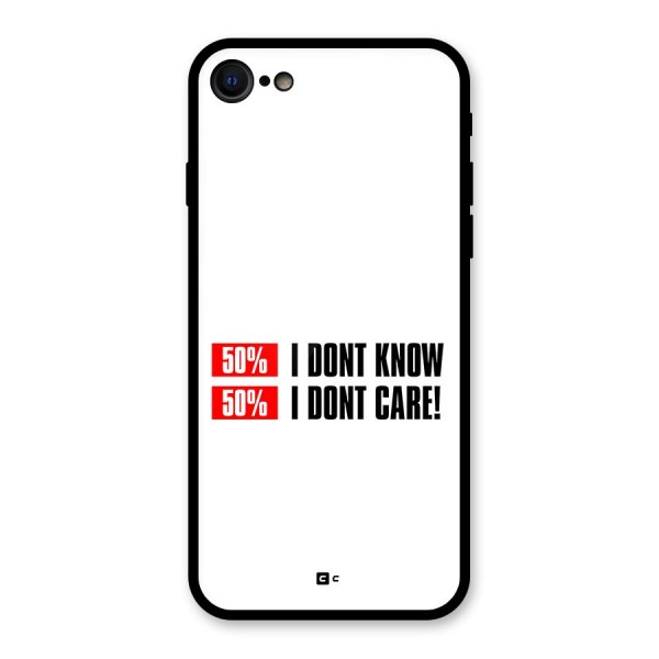 D Dont Know Glass Back Case for iPhone 8