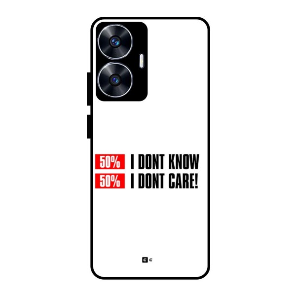 D Dont Know Glass Back Case for realme C55