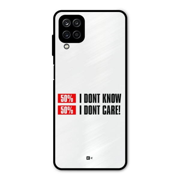 D Dont Know Metal Back Case for Galaxy A12