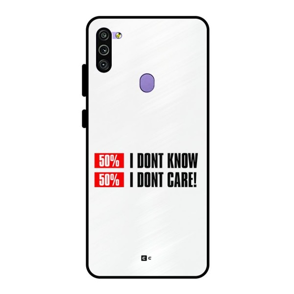 D Dont Know Metal Back Case for Galaxy M11