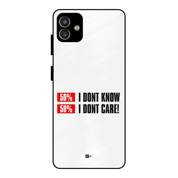 D Dont Know Metal Back Case for Galaxy M13 5G