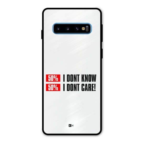 D Dont Know Metal Back Case for Galaxy S10