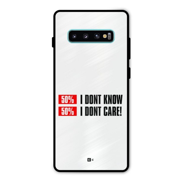 D Dont Know Metal Back Case for Galaxy S10 Plus