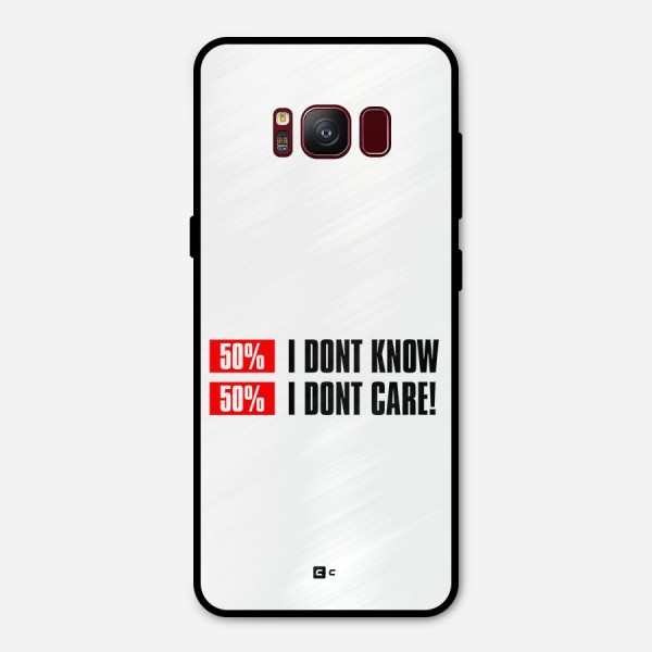 D Dont Know Metal Back Case for Galaxy S8