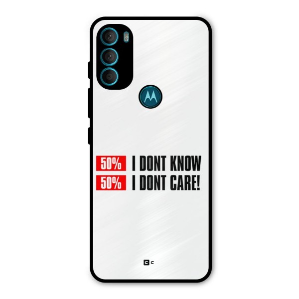 D Dont Know Metal Back Case for Moto G71 5G