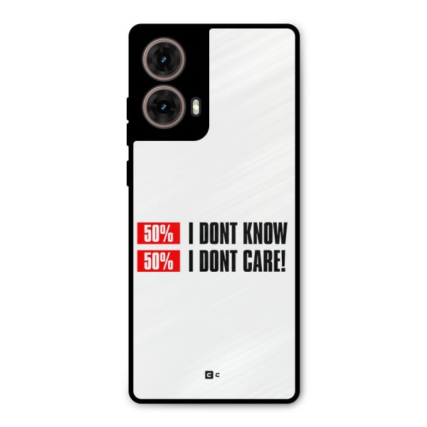 D Dont Know Metal Back Case for Moto G85