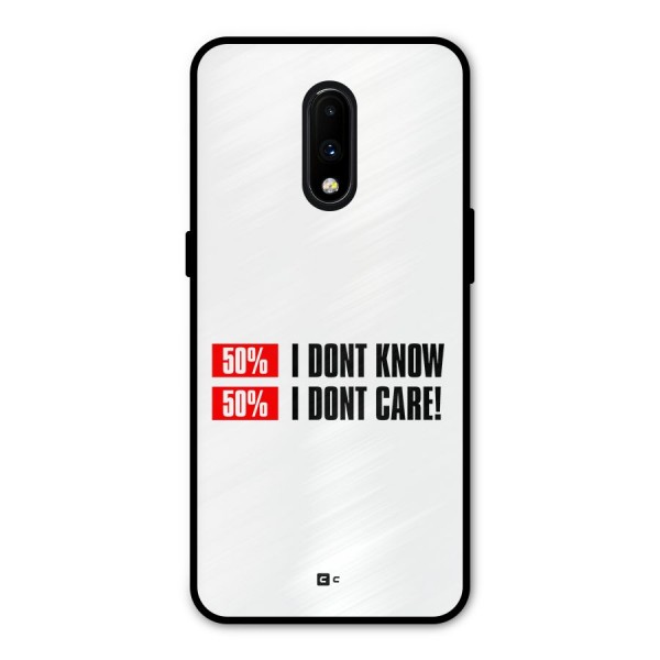 D Dont Know Metal Back Case for OnePlus 7