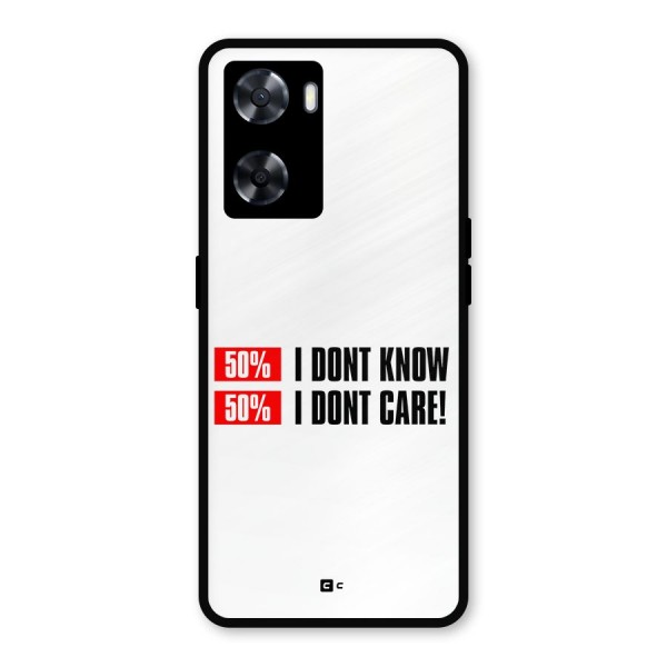 D Dont Know Metal Back Case for Oppo A77