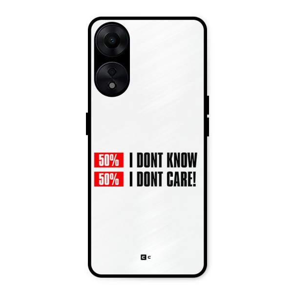 D Dont Know Metal Back Case for Oppo A78 5G